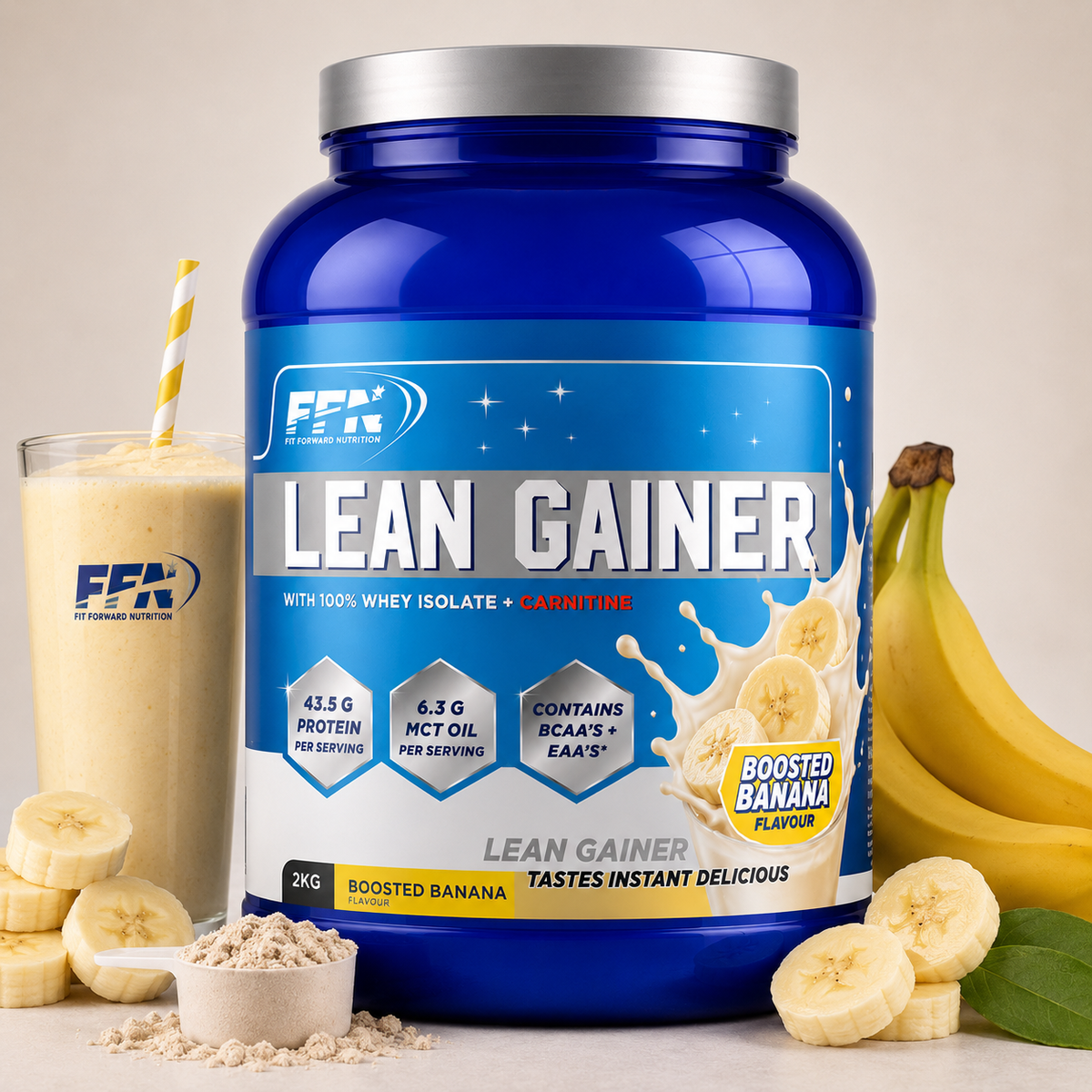 Fast Forward Nutrition Lean Gainer 2 kg – Boosted Banana