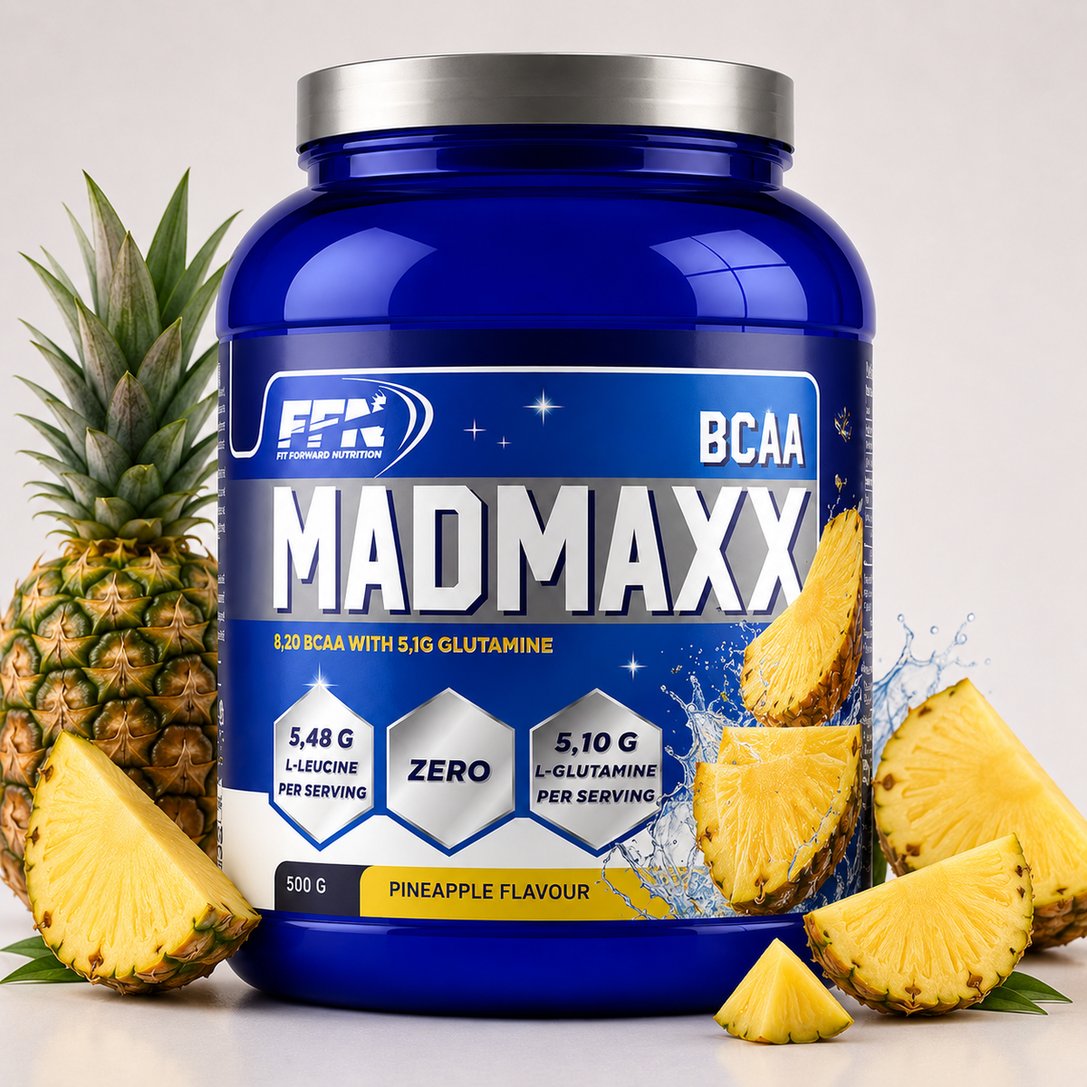 Fast Forward Nutrition MadMaxx BCAA 500 g – Pineapple