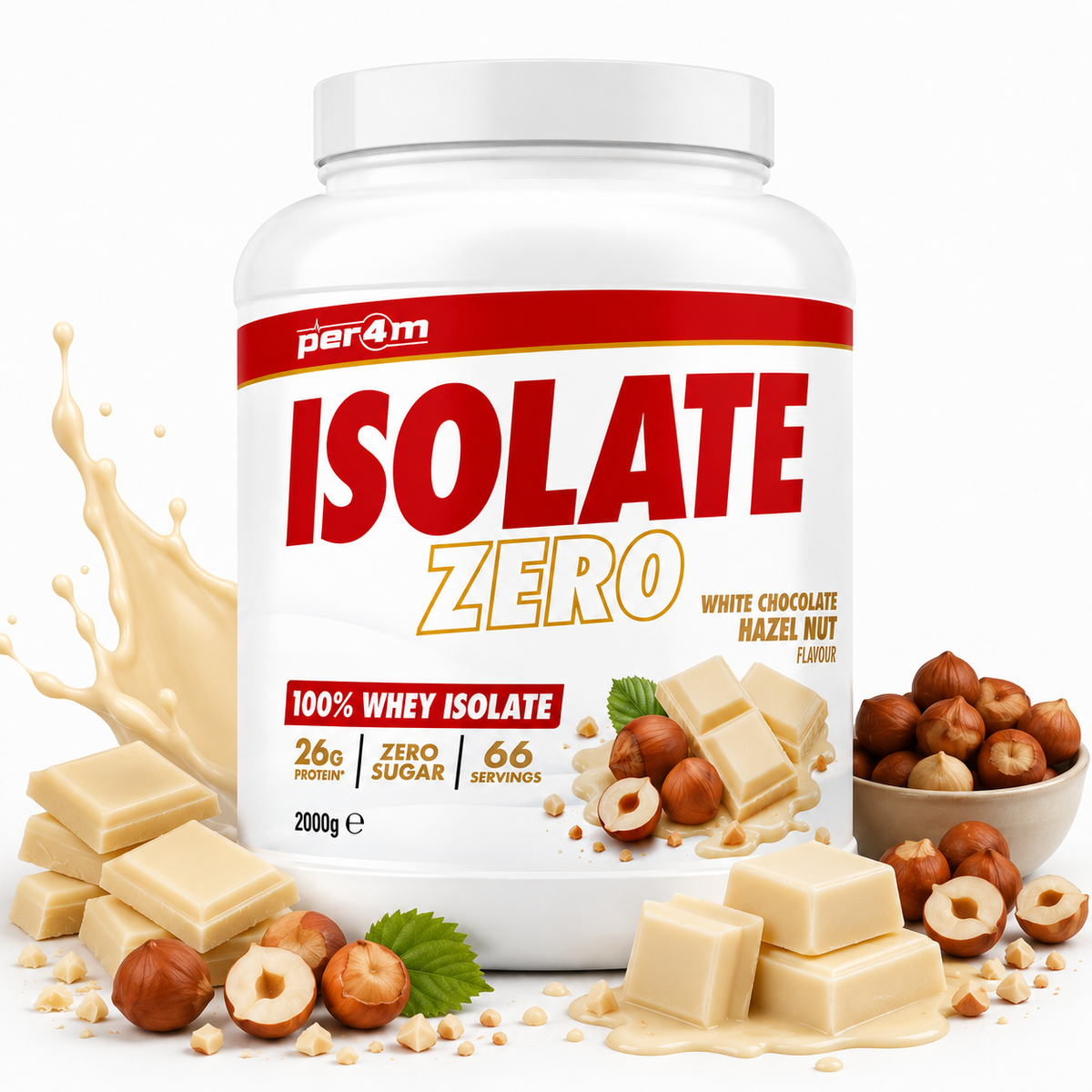 PER4M Isolate Zero – White Chocolate Hazelnut