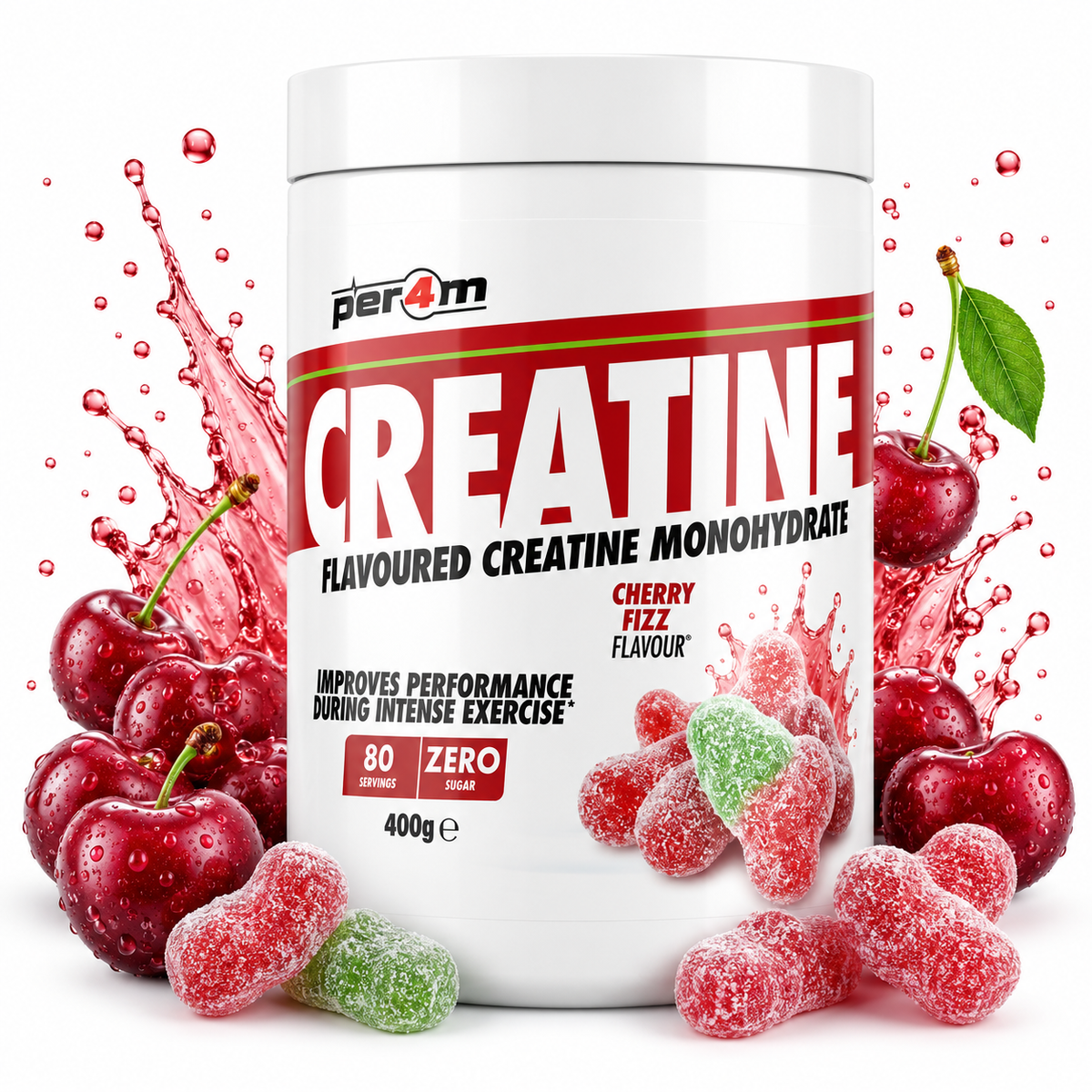 Per4m Micronised Creatine – Cherry Fizz