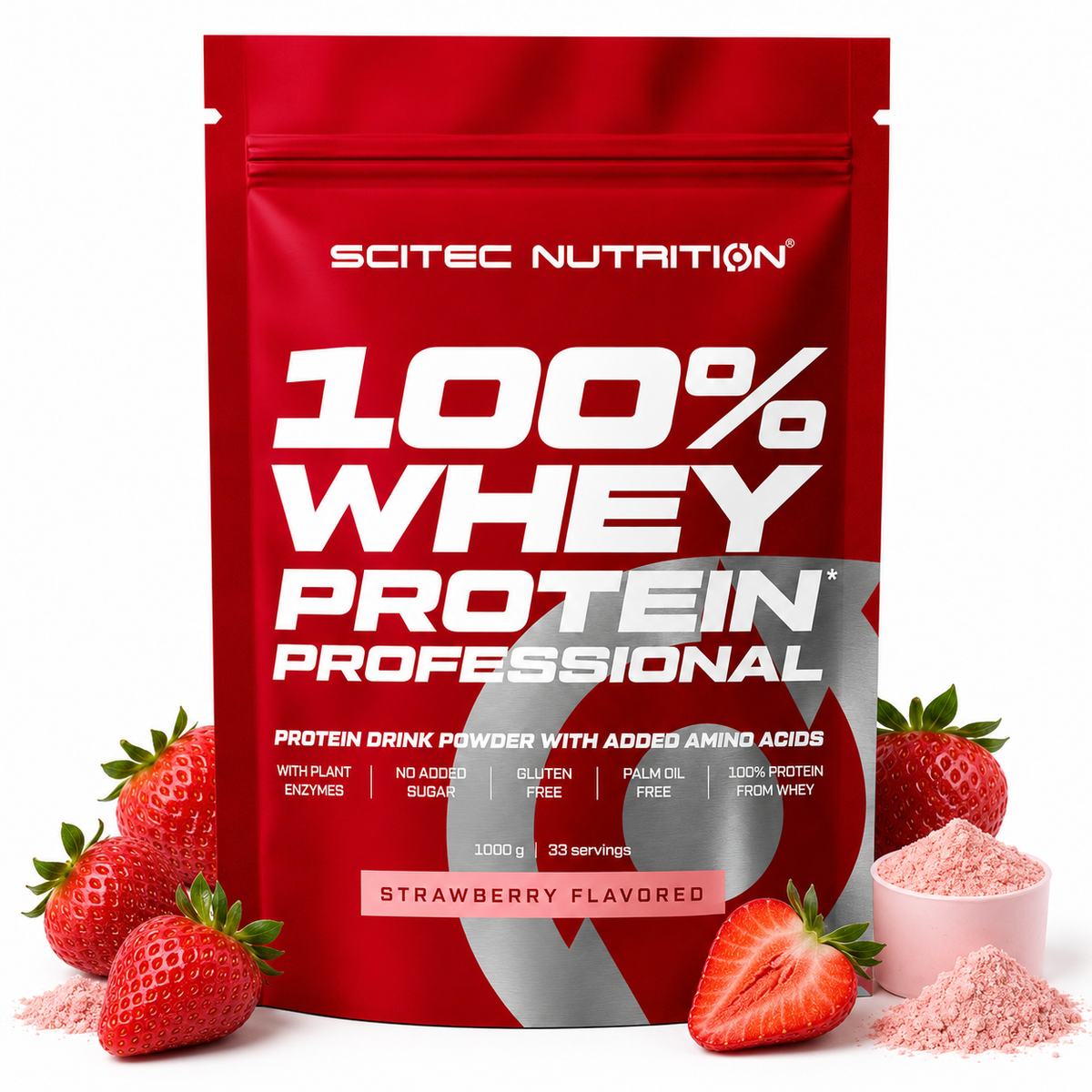 Scitec 100% Whey Professional 1000 gram – Strawberry