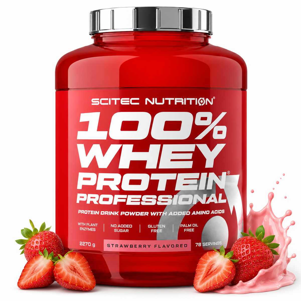 Scitec 100% Whey Professional 2350 gram – Strawberry