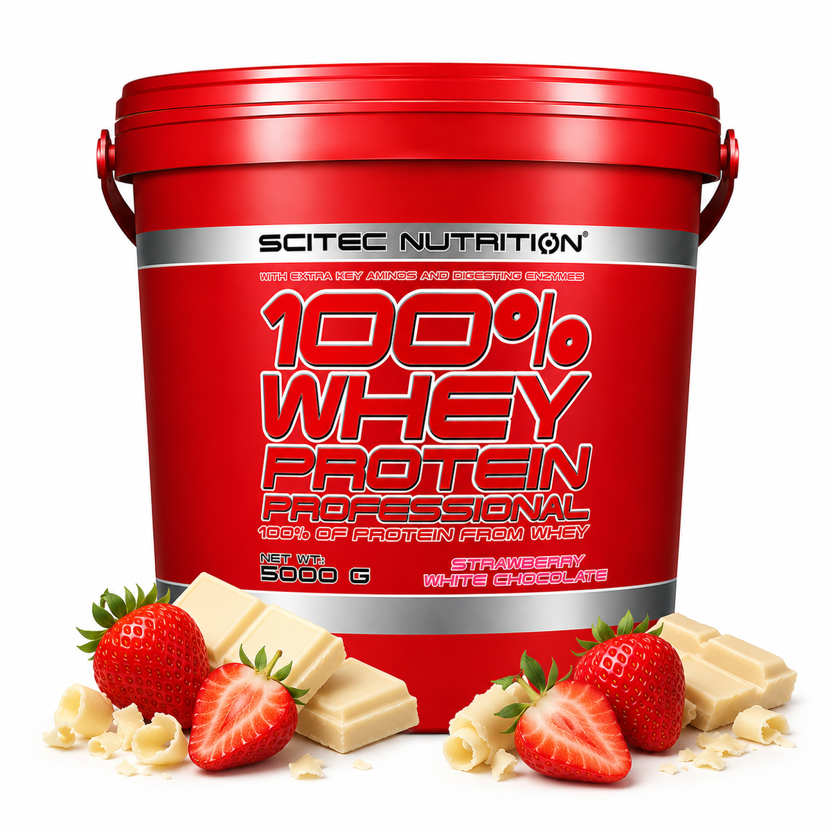 Scitec 100% Whey Professional 5000 gram – Strawberry White Chocolate