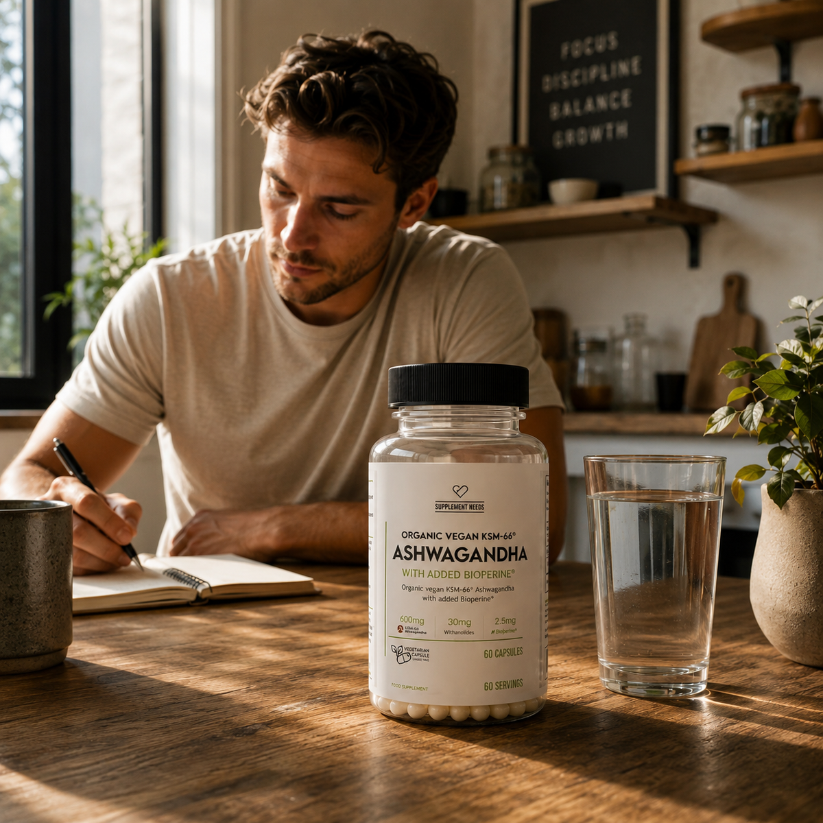 Supplement Needs Ashwagandha Organic KSM 66 60 Caps
