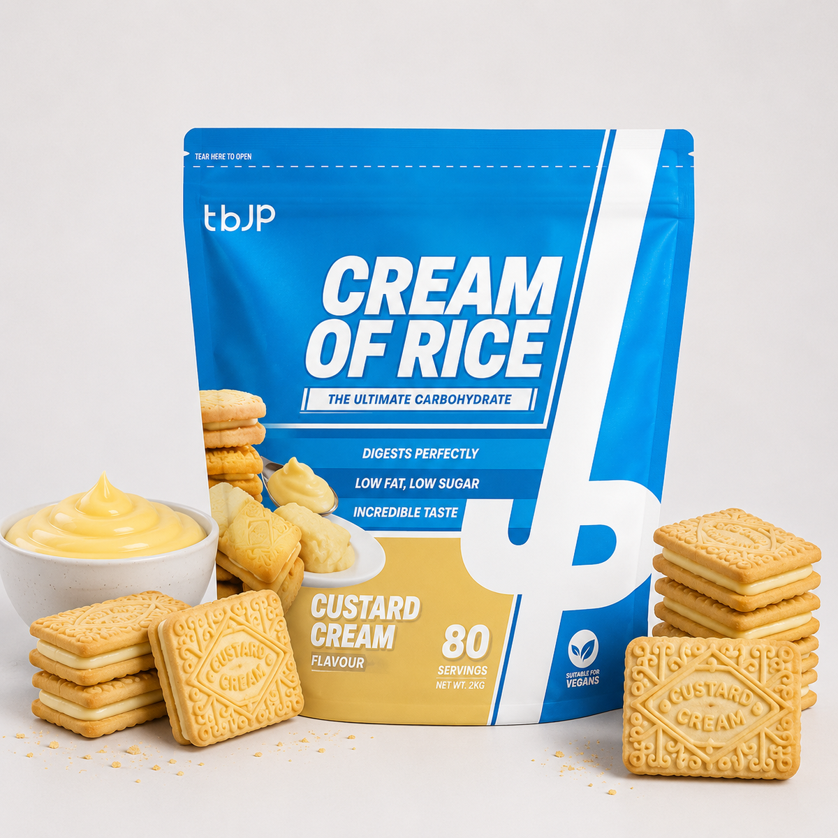 Trained By JP Cream of Rice 2kg – Custard Cream