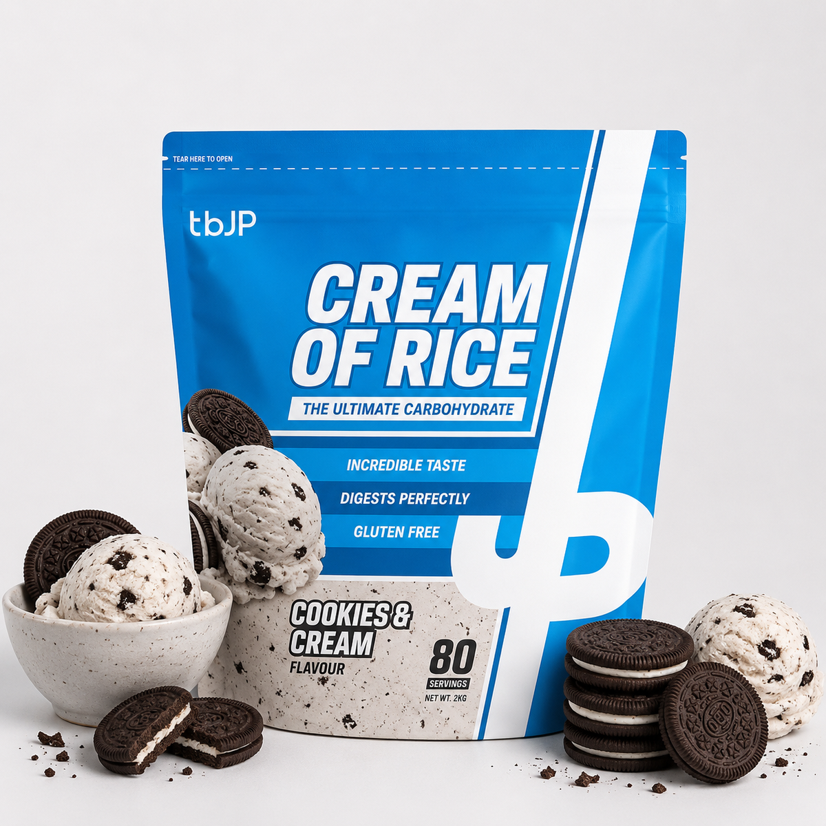 Trained By JP Cream of Rice 2kg – Cookies & Cream