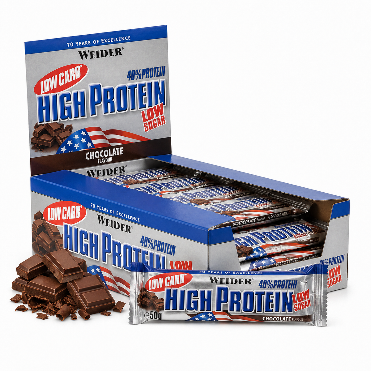 Weider Hi Protein Low Carb Bar – Chocolate