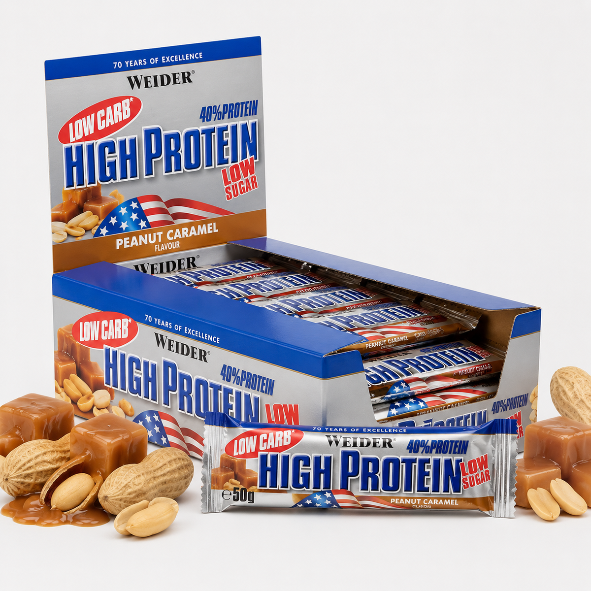 Weider Hi Protein Low Carb Bar – Peanut