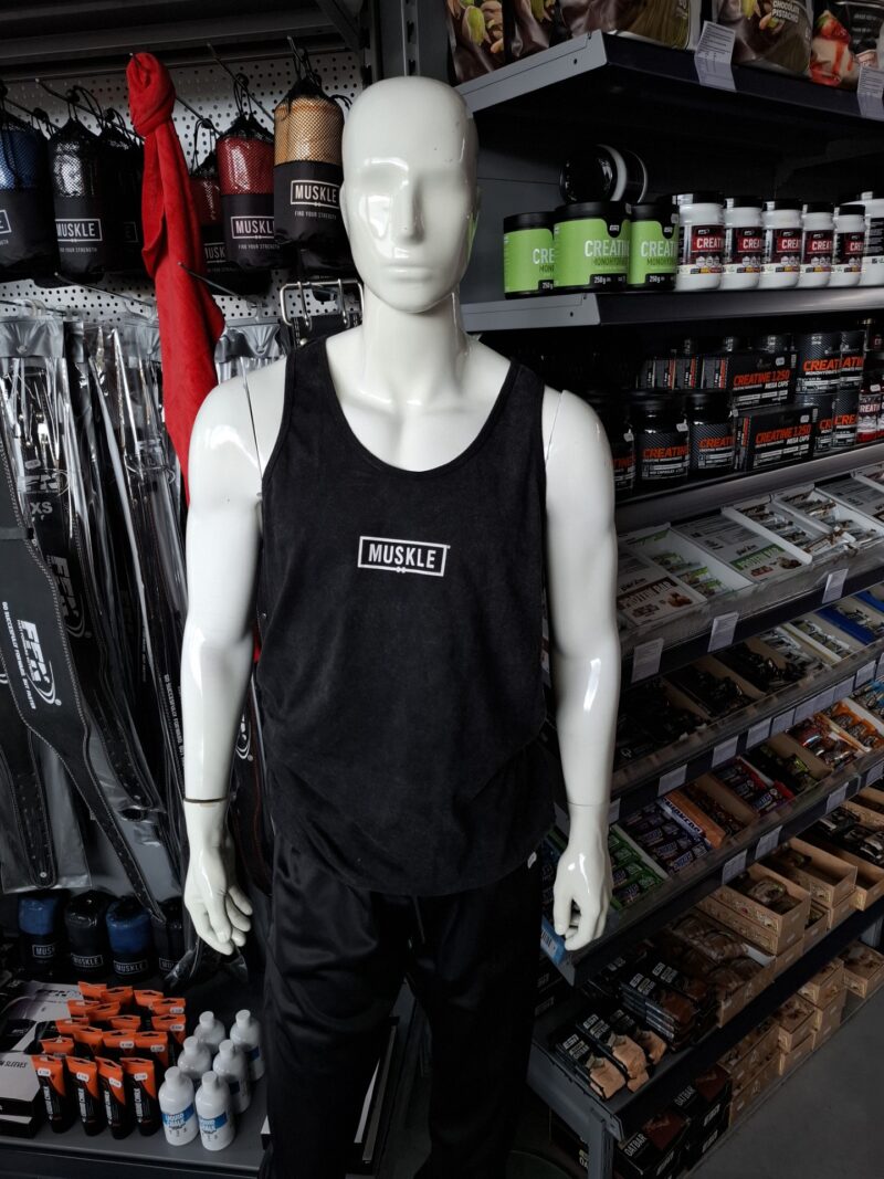 Muskle Washed Tanktop Zwart - Muskle.com
