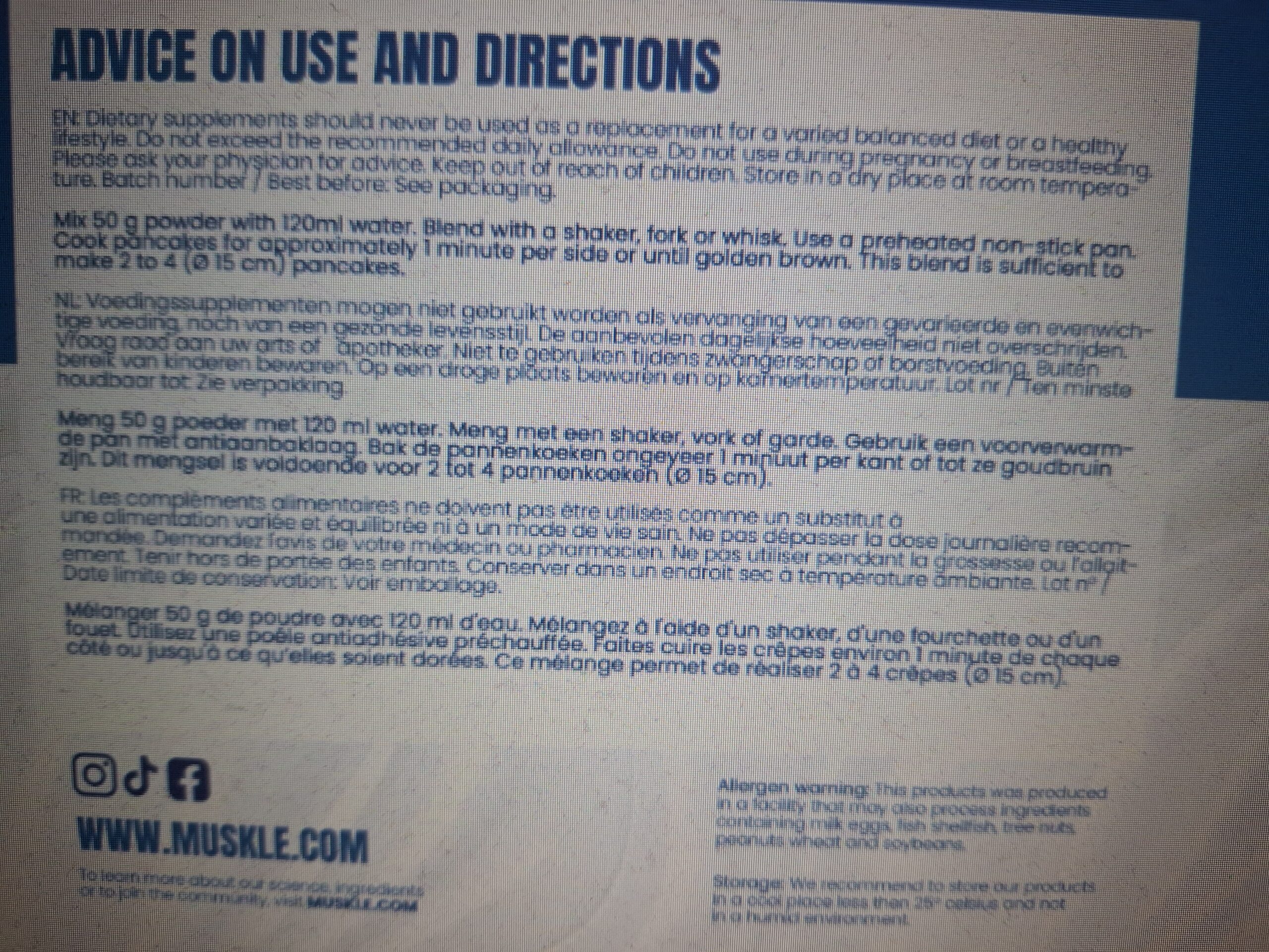 Muskle High Protein Pancake